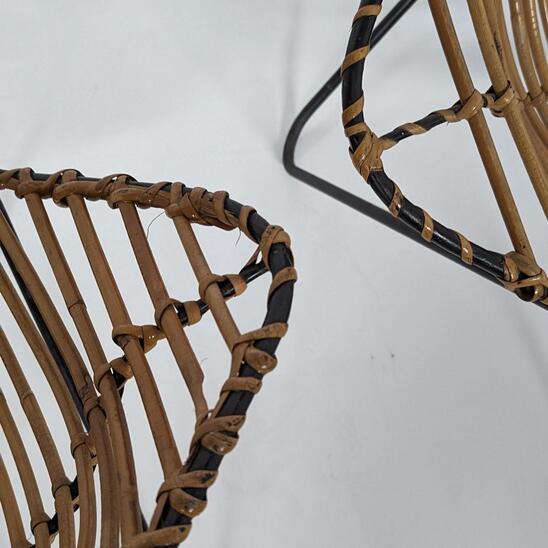 1960s french rattan armchairs