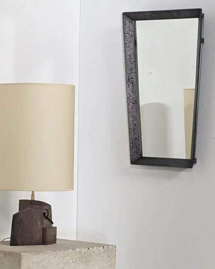 1970s brutalist miroir