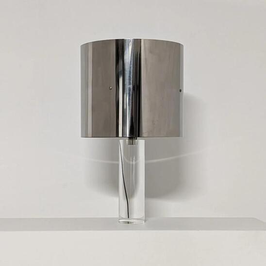 1970s Lucite and Steel lamp, Italy