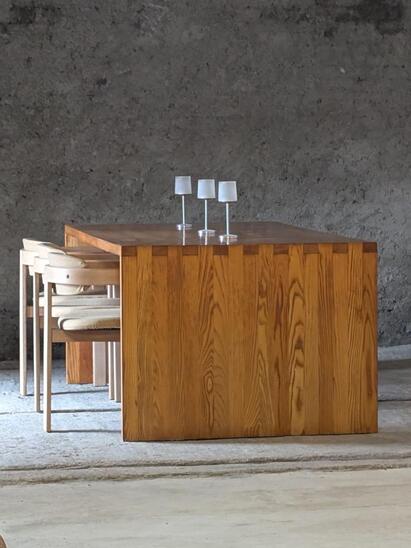 large 1960s ash table