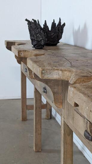 long old jewelry console work bench