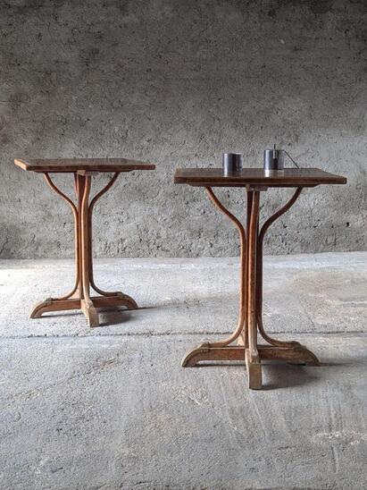 pair of french bistrot tables