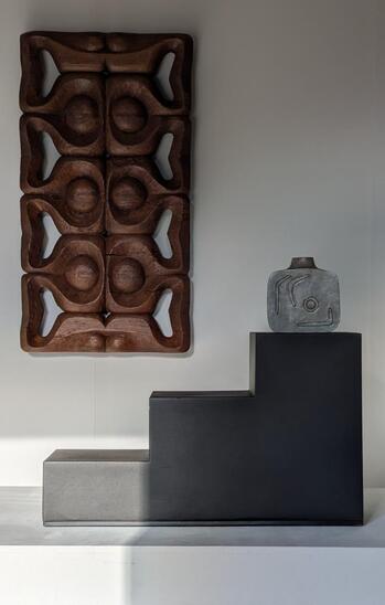 Tall midcentury modern sculpture